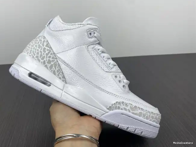 MaikeSneakers PS Retro 3 Jordan Air 'Triple White' 429487-111 0505